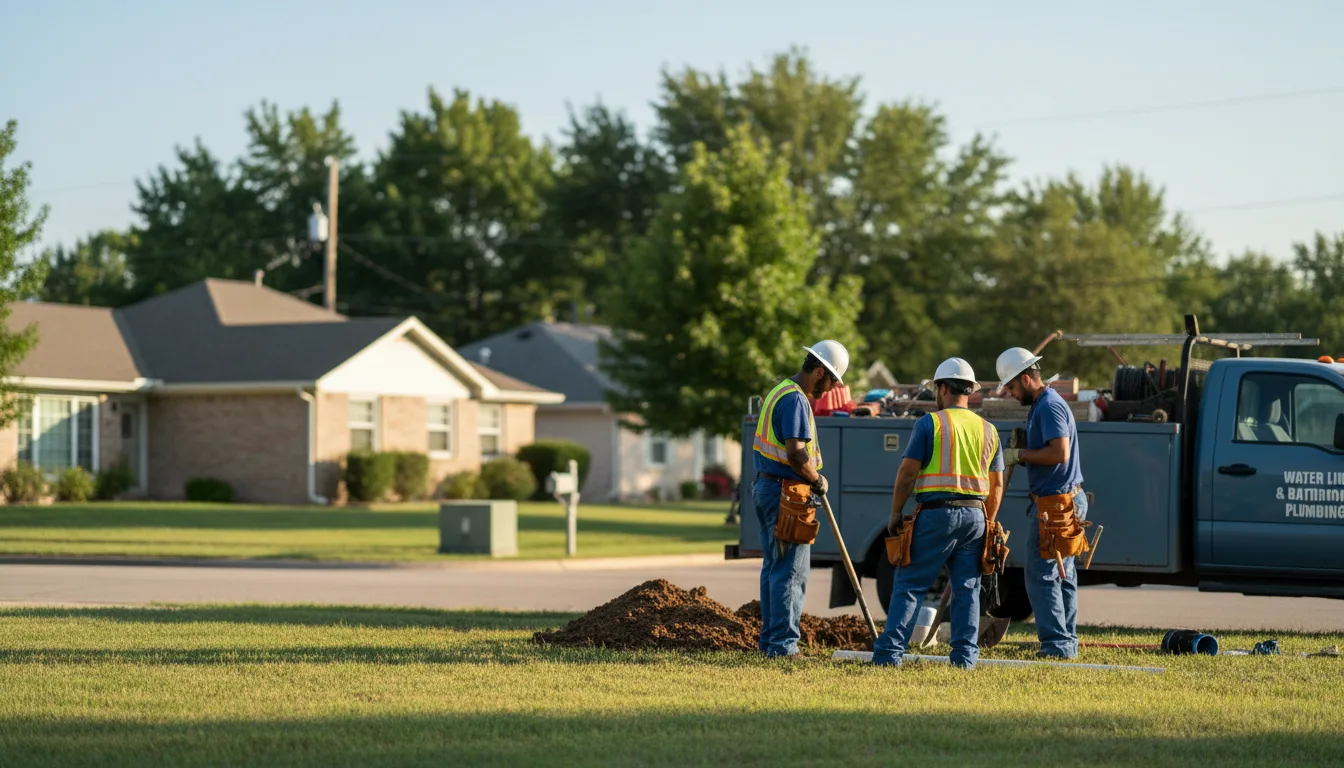 Residential water line and bathroom plumbing service in Shirley Mills, ME